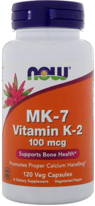 Вітамін К-2 Now Foods MK-7 Vitamin K-2 100 мкг 120 капс Київ - фото 1