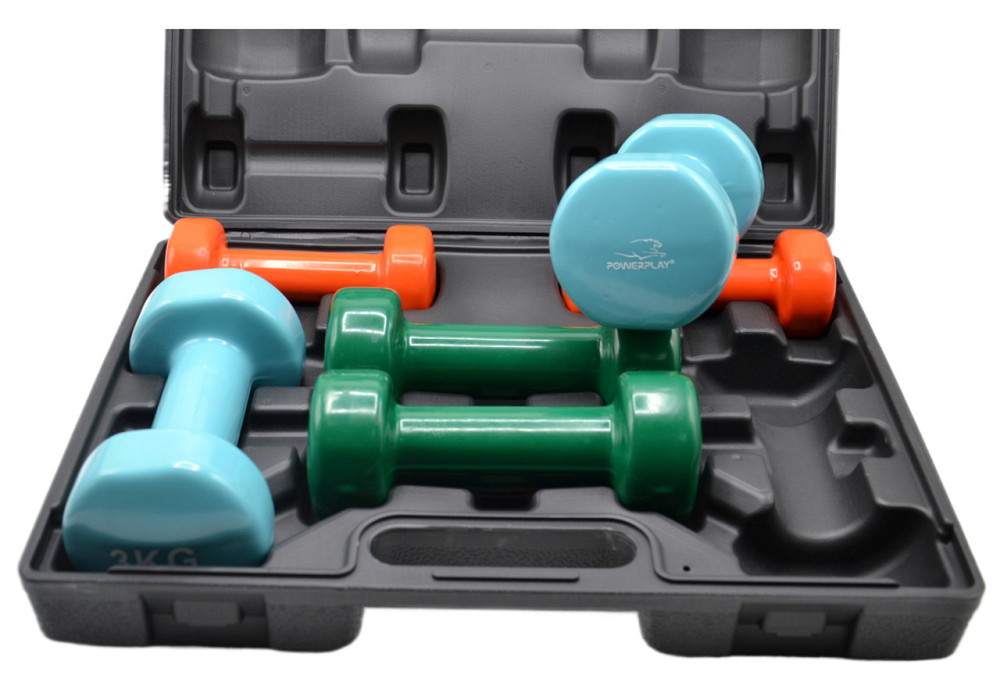 Набір гантелей в кейсі 12 кг. PowerPlay 4118 Fitness Dumbells (2шт.*1кг. 2шт.*2кг. 2шт.*3кг.) Кам'янське - фото 6