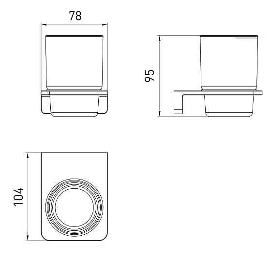 Стакан для зубних щіток VOLLE de la noche чорний Київ