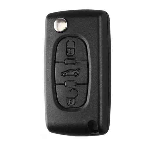 Корпус викидного ключа Peugeot DKT0269 3 кнопки CE0536 VA2 з місцем під чіп заміна автоключа Київ