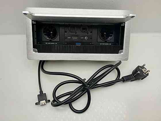 Врізна розетка в стільницю подвійна + USB + Type C + HDMI + RJ45 + аудіовихід Euphoriajinshi Z300EUW (товар вживаний) Луцк