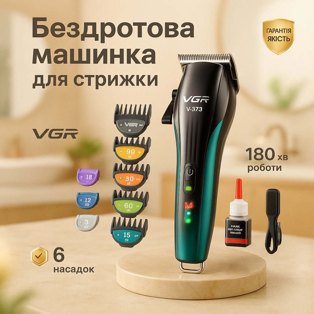 Надежная машинка для стрижки, Машинка для стрижки волос беспроводная Моющаяся UF-31 Львов - изображение 19