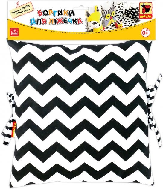 Підвіска-бортик для ліжечка "Подушка B&W" МС 110512-01 Вінниця - фото 5