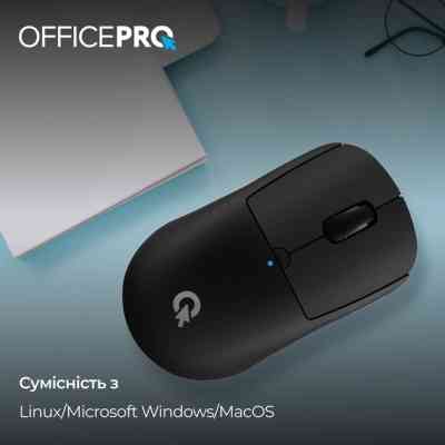 Мышка OfficePro M307B Silent Click Wireless/Bluetooth Black (M307B) Винница