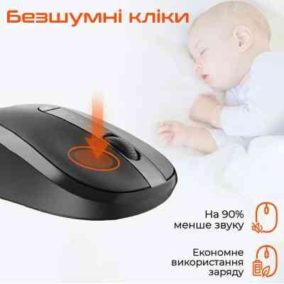 Мышка Meetion BTM185 Bluetooth/Wireless Black (MT-BTM185-A) Винница