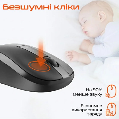 Мышка Meetion BTM185 Bluetooth/Wireless Black (MT-BTM185-A) Винница - изображение 2