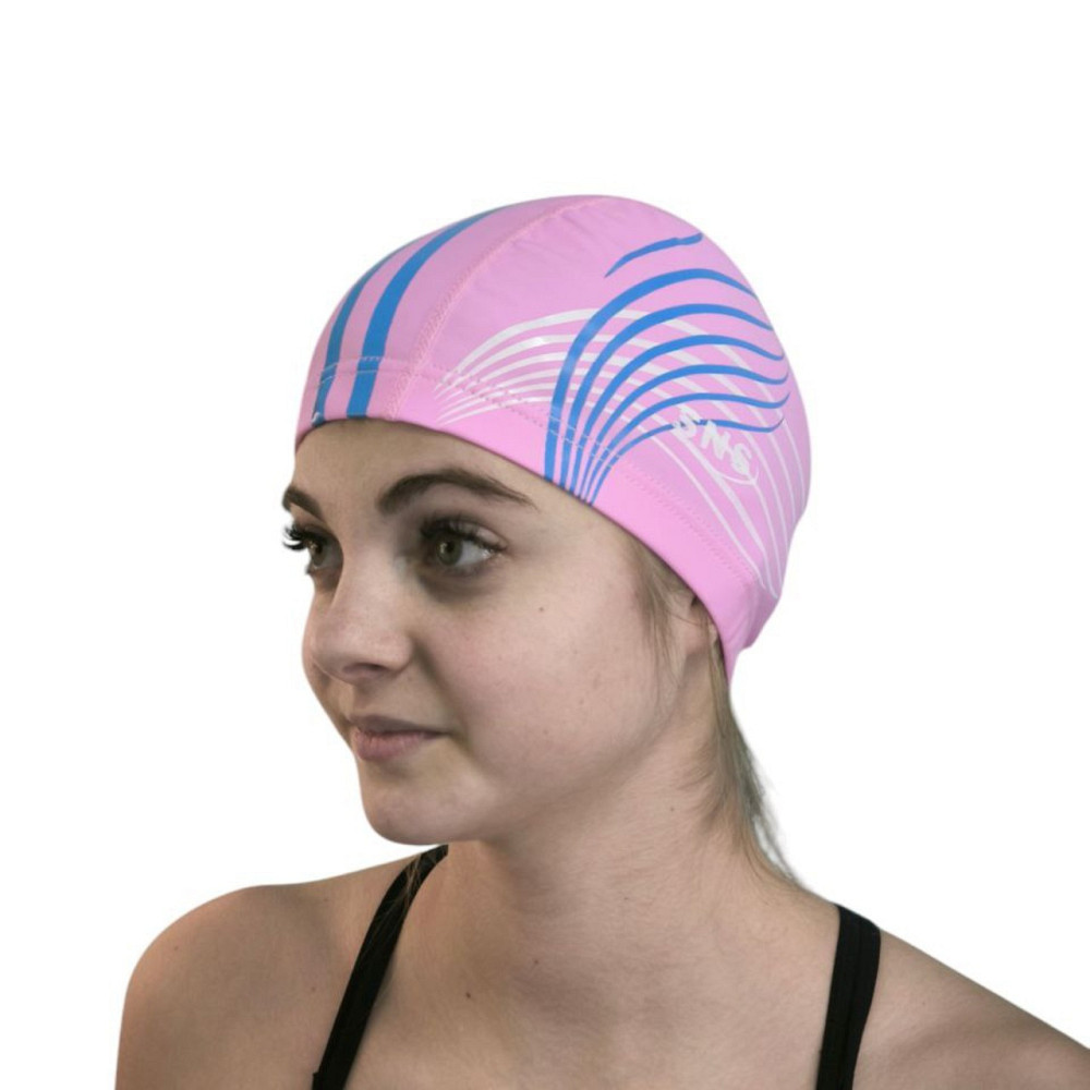 Шапочка для плавання тканинна SNS GRASS PU-H1 Вишневе - фото 3