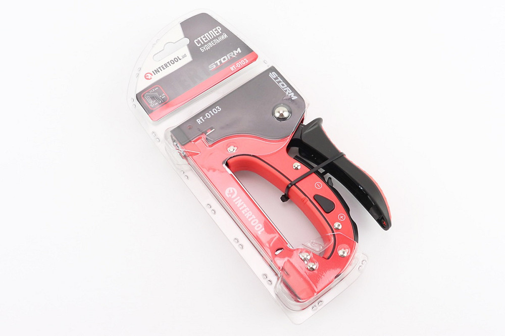 Степлер під скобу 11,3x0,7x4-14мм, гумова рукоятка RT-0103 Київ - фото 1