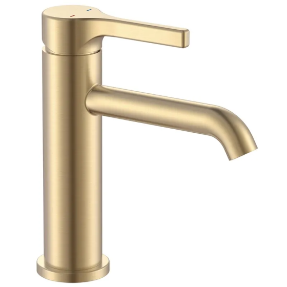 Змішувач для умивальника Zerix Rex-001-B Brushed Gold з нержавіючої сталі (Колір матове золото) (ZX6116)   ( 23581 ) Харків