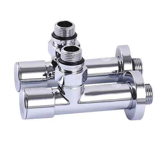 Кран вентильный угловой с американкой SOLOMON LUX 1/2″ CHROM 7777 (2шт.КОМПЛЕКТ) (000017504) Киев