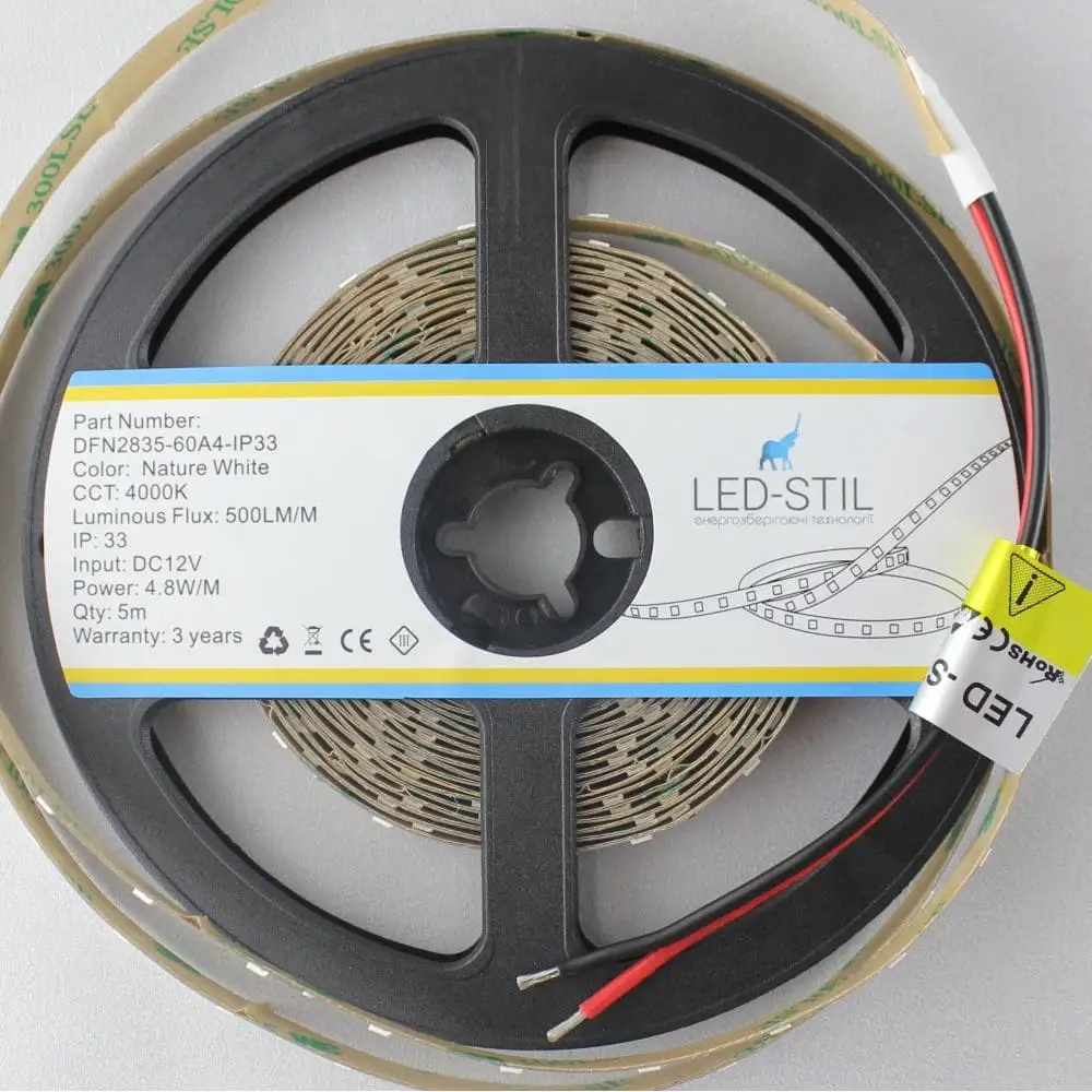 LED-STIL LED стрічка LED-STIL 4000K, 4,8 W, 2835, 60 шт, IP33, 12V,500LM Коломия - фото 3
