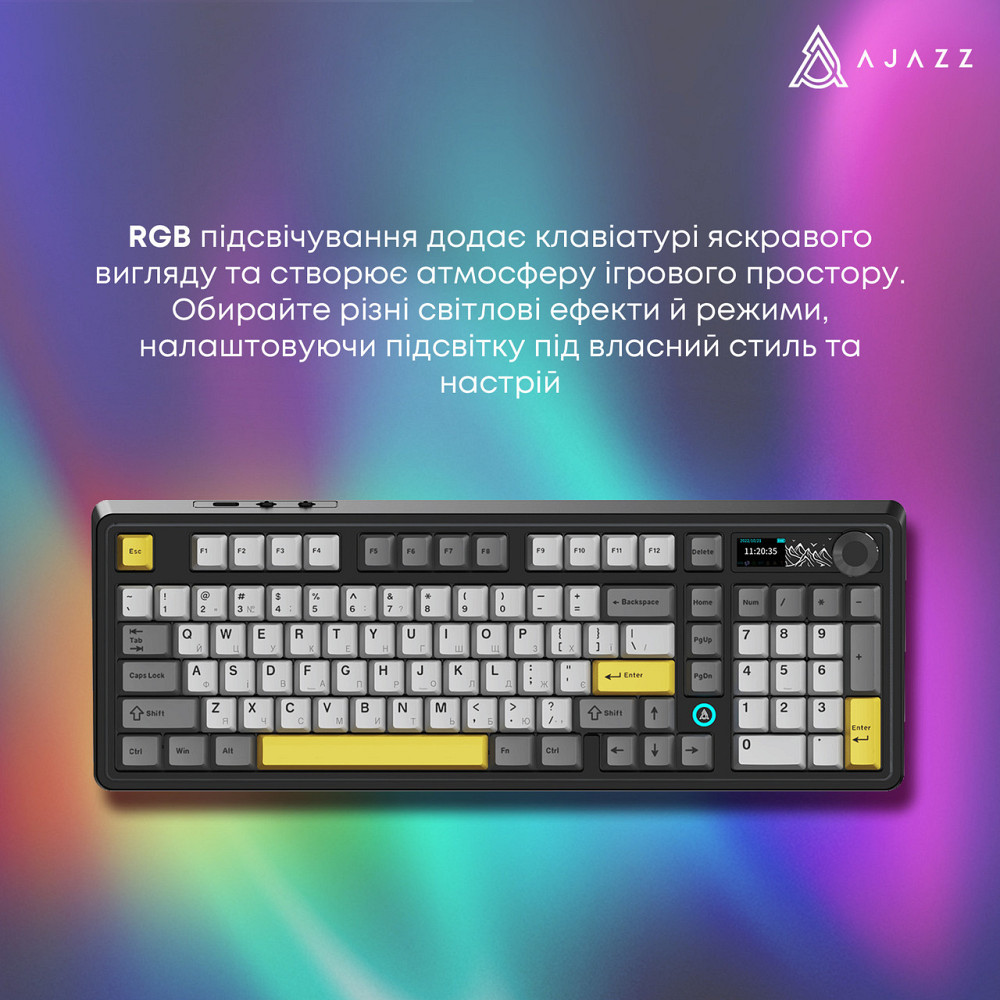 Клавіатура бездротова Ajazz AK980 V2 Maillard Switch Black (AK980-V2-M-BGY) ( 24042 ) Харьков - изображение 10