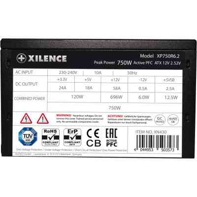 Блок питания Xilence 750W (XP750R6.2 BULK) Винница