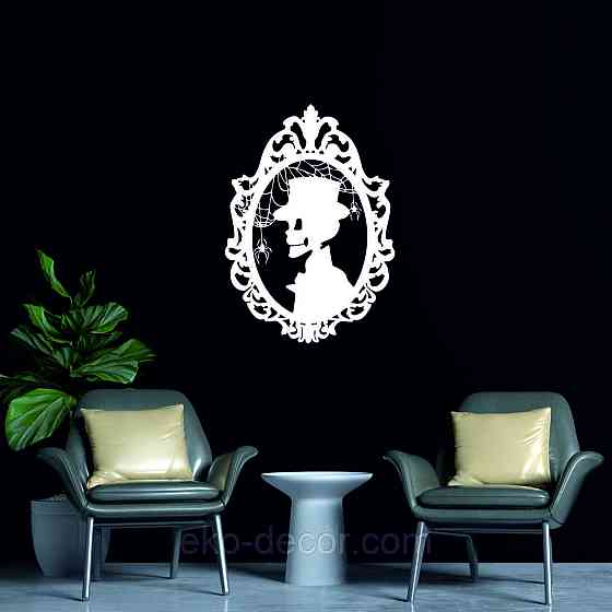 Декоративное настенное Панно «Скелет», Декор на стену 110*78 см, Белый Киев