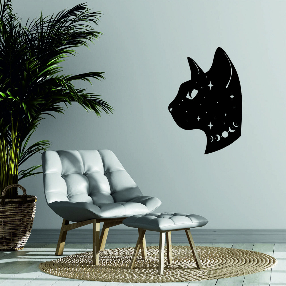 Декоративне настінне 3D Панно «Кіт» Декор на стіну з об'ємом Київ - фото 1