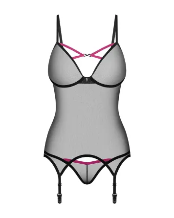 Корсет Obsessive Novenes corset & thong XL/2XL Львів