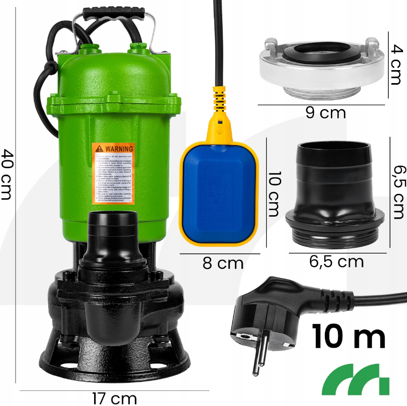 Дренажный насос для грязной и чистой воды 570Вт 18000л/ч MalTec (Польша) Киев - изображение 2