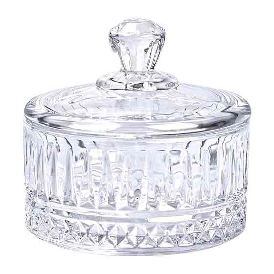 Цукерниця з кришкою скляна Ø 10 см кругла HP-YH-72 Київ