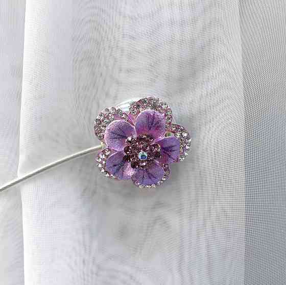 Магніти для штор та гардин "Flowers" набір 2 шт Бузковий (81-203) Київ