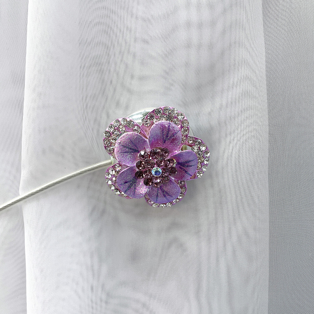 Магніти для штор та гардин "Flowers" набір 2 шт Бузковий (81-203) Київ - фото 2