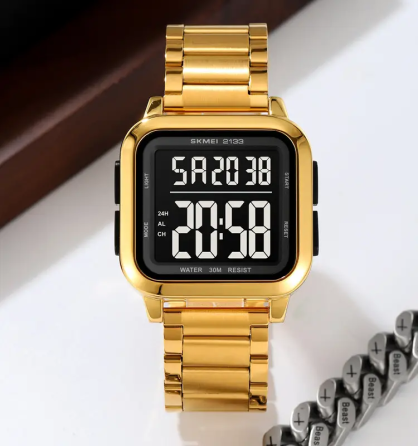 Часы мужские электронные наручные Skmei 2133 Золотистый Винница