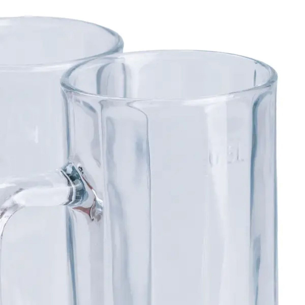 TS Kitchen Набір пивних кухлів 2 штуки по 500 мл скляні прозорі Киев - изображение 3