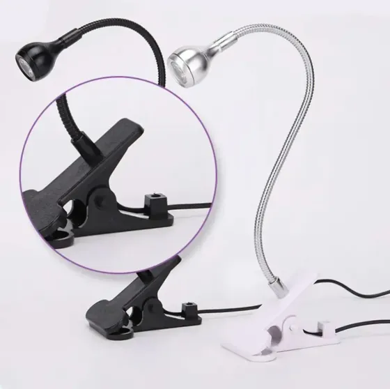 UV/LED лампа для сушки ногтей на прищепке, лампа-фонарик, USB Черный Киев
