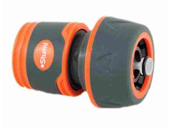 З'єднувач для шланга 3/4” з аквастопом двокомпонентний Sturm 3015-09-3/4P (читувати опис) Рівне