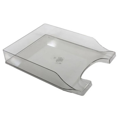 Лоток для паперів Economix горизонтальний Симетрія , пластик димчастий (E31802-17) Вінниця - фото 1