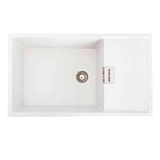 Гранітна мийка для кухні VALESO DIAMOND 8650 матова Біла в крапку Коломыя