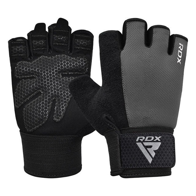 Рукавички для фітнесу RDX W1 Half Gray Plus M Каменское - изображение 1