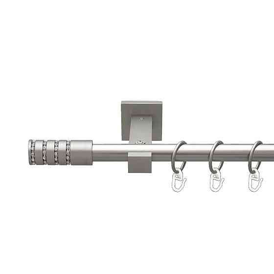 Карниз Orvit Барамелла металевий однорядний техно гладка труба кільце металеве Сатин 19 мм 300 см (00-00027254) Львів