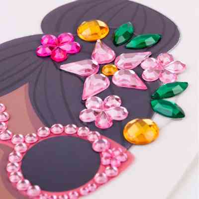 Набор для творчества Santi Модниця, аплікація зі страз самоклеючих, 8х6 см (743029) Винница