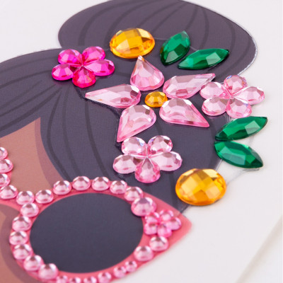 Набор для творчества Santi Модниця, аплікація зі страз самоклеючих, 8х6 см (743029) Винница - изображение 2