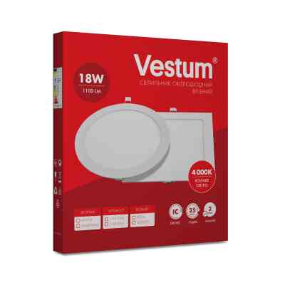Светильник Vestum LED квадратный 18W 4000K 220V (1-VS-5205) Винница