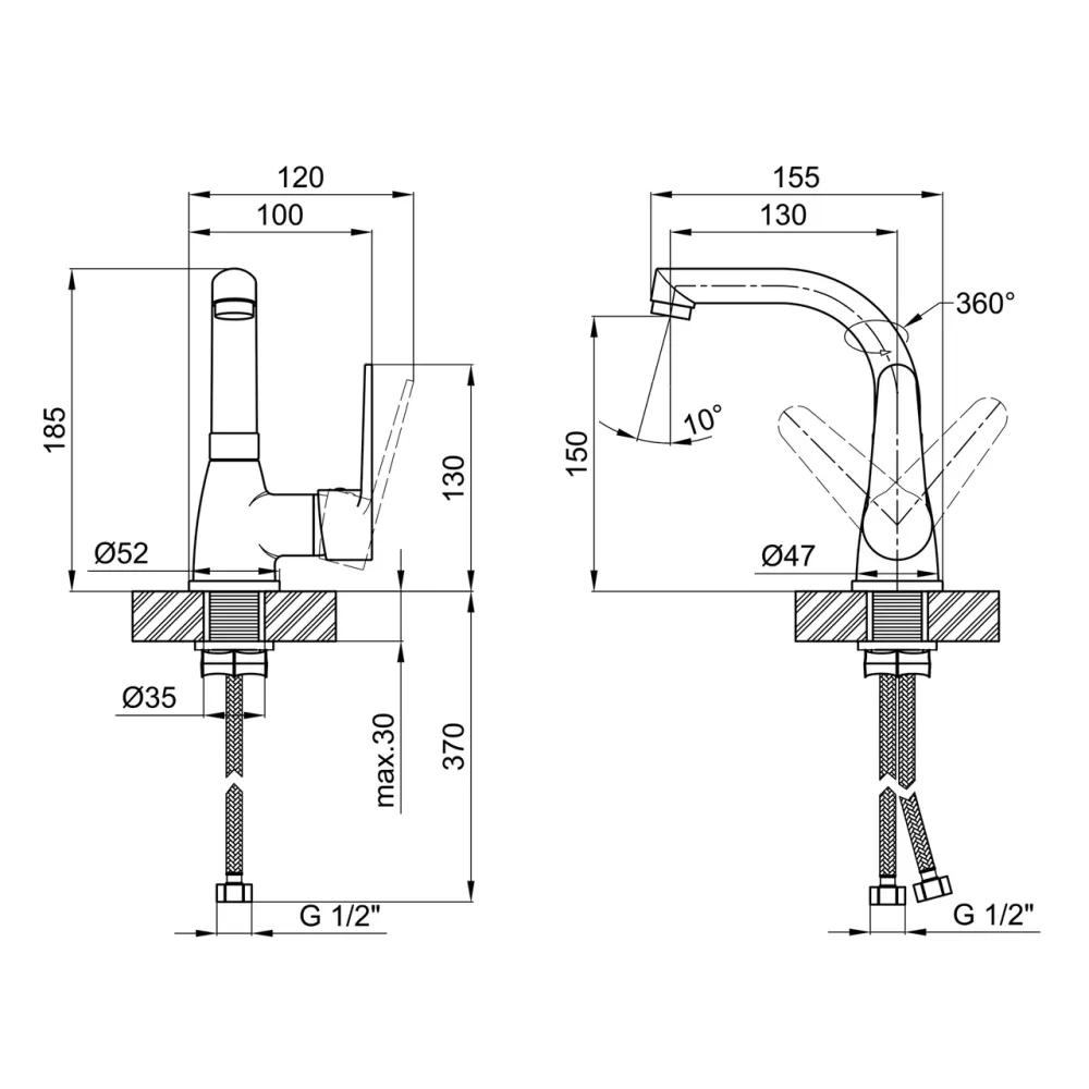 Змішувач для кухні Lidz Nicole 014F (k35) LDNIC014FCRM22009 Chrome Київ - фото 2