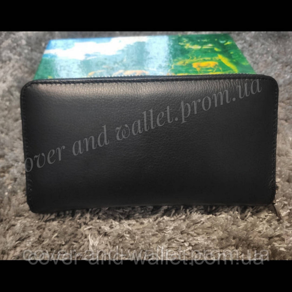 Чорний шкіряний гаманець клатч на змійці та магнітах Marco Coverna MC 6054 Київ - фото 8