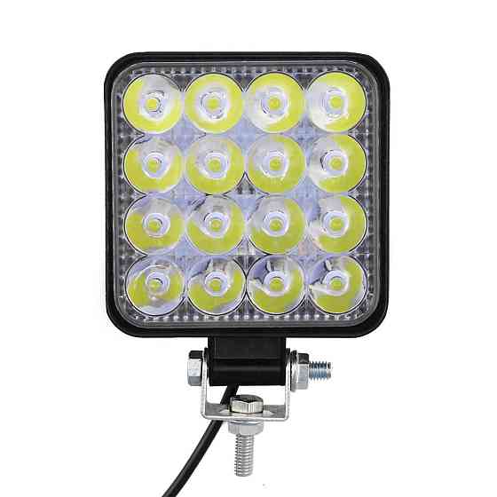 Фара LED квадратна 48W 6000K (16 диодв) (8.5 см х 8.5 см х 1,5 см) Mini Мукачево