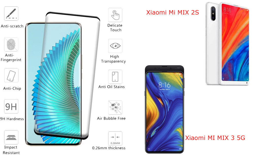 Захисне скло HyperGlass Pro для Xiaomi Mi MIX 2S, MI MIX 3 5G – максимальна чутливість та захист Київ - фото 2