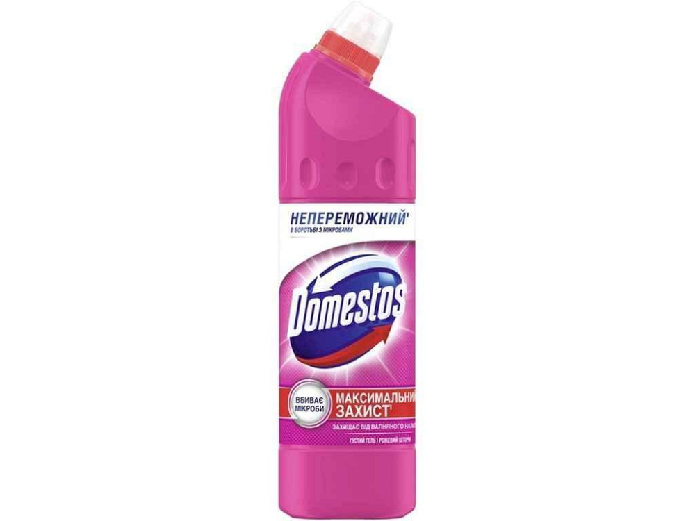 Гель для мытья унитаза 750мл РОЖЕВЫЙ ШТОРМ ТМ Domestos Киев - изображение 1