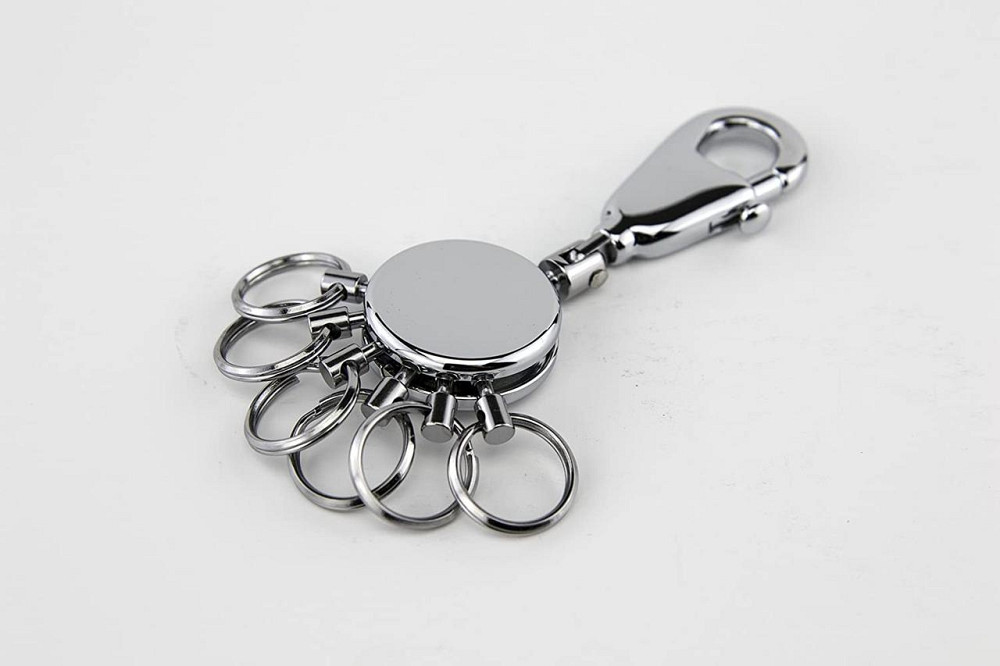 Брелок быстросъемный Troika с 6 сменными кольцами Хром Киев - изображение 4