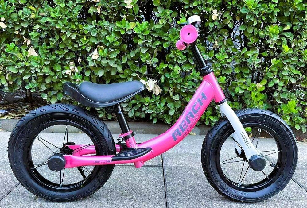 Велобіг CORSO Reach сталева рама колесо 12 надувні колеса підніжка підставка для ніг дзвіночок Рожевий (RC-2055-14) Чернигов - изображение 1