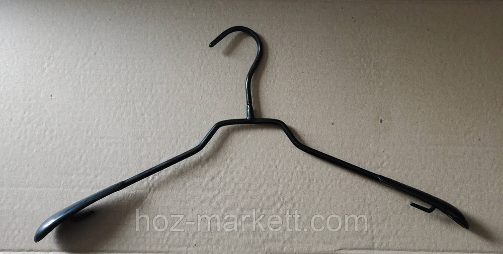 Вішалки плічка, тремпіль металевий у силіконі без перекладини широкий 40 см Харків - фото 7