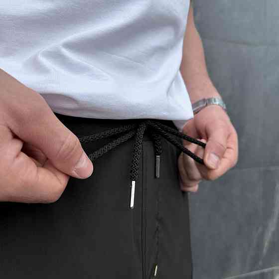 Чоловічі штани джогери з кишенями чорні Pobedov Vershyna Київ