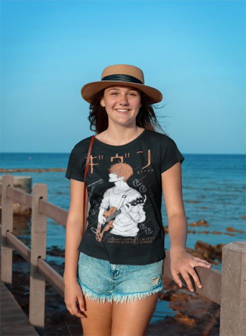 Футболка чоловіча з аніме принтом Аніме Гівен Сато Мафуйу оверсайз (S/M/L) Чорний AnimeJ0761 Дніпро - фото 9