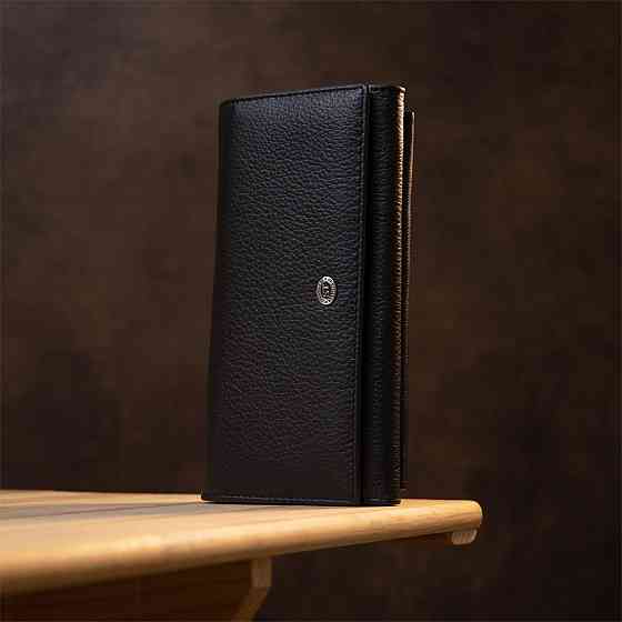 Добротний жіночий гаманець Чорний (ST Leather) Київ