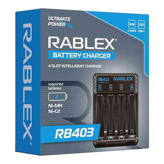 Зарядное устройство Rablex RB403 на 4 AA/AAA R3/R6 1.2V Днепр
