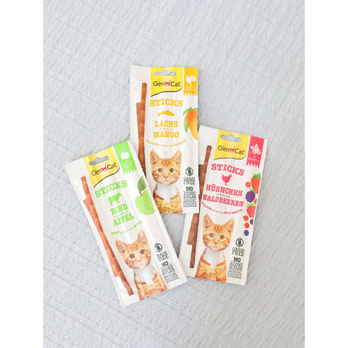 Ласощі GimCat Superfood Duo-Sticks для котів палички з яловичиною та яблуками 3 шт Київ - фото 2
