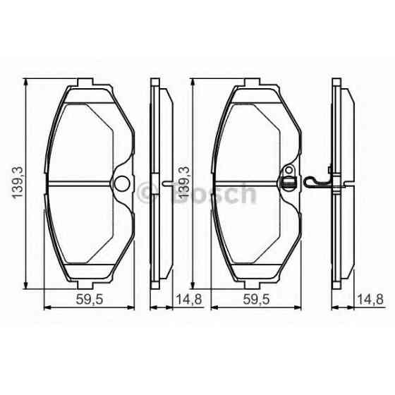 Гальмівні колодки Bosch дискові передні Nissan Maxima QX CA33 F 0986495147 Харків
