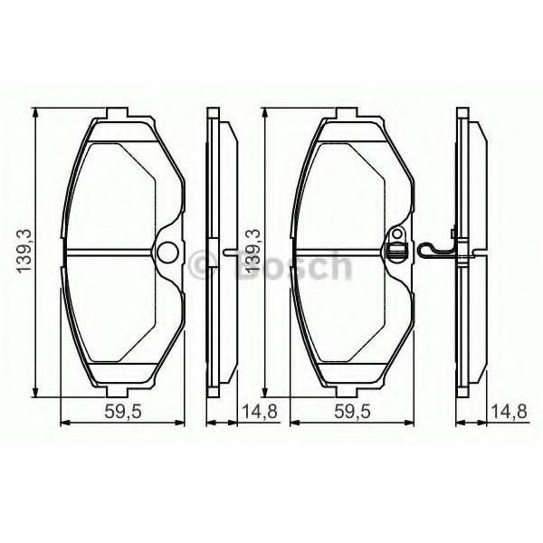 Гальмівні колодки Bosch дискові передні Nissan Maxima QX CA33 F 0986495147 Харків - фото 2